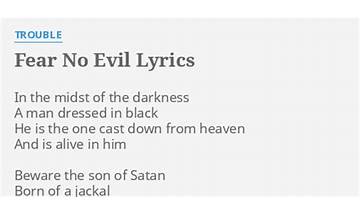 Fear No Evil en Lyrics [Ayoza]