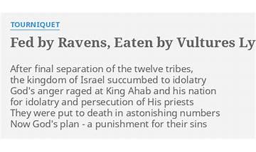 Fed By Ravens, Eaten By Vultures en Lyrics [Tourniquet]
