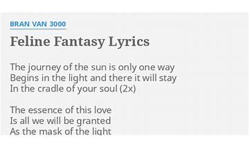 Feline Fantasy en Lyrics [Bran Van 3000]