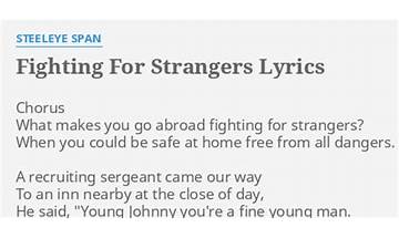 Fighting for Strangers en Lyrics [Steeleye Span]