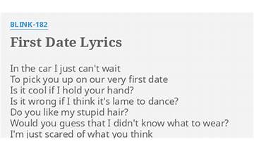 First Date en Lyrics [Tabi Terusiak]