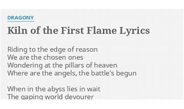 First Flames en Lyrics [And Harmony Dies]