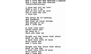 For Her Love en Lyrics [Marshall Crenshaw]