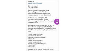 Friends en Lyrics [​j solomon]