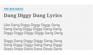 G\'Dang Diggy en Lyrics [Common Market]