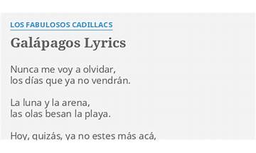 Galápagos en Lyrics [Lucio Bukowski]