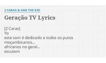 Geração TV pt Lyrics [2 Caras]