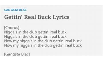 Gettin Real Buck en Lyrics [Gangsta Blac]