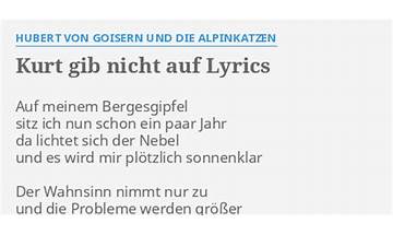 Gib uns nicht auf de Lyrics [Matthias Reim]