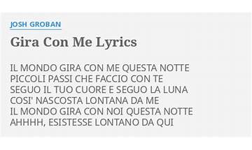 Gira Con Me it Lyrics [Josh Groban]