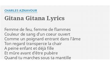 Gitana gitana fr Lyrics [Charles Aznavour]