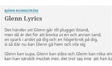 Glenn sv Lyrics [Björn Rosenström]