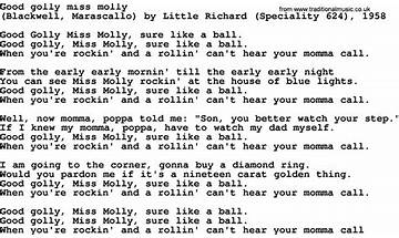 Good Golly Miss Molly en Lyrics [​The Everly Brothers]