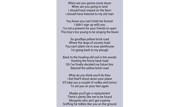Goodbye Yellow Brick Road en Lyrics [Kelsy Karter & The Heroines]