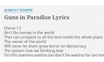 Guns in Paradise en Lyrics [Slightly Stoopid]