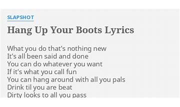 Hang Up Your Boots en Lyrics [Slapshot]