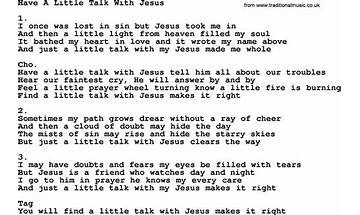 Have A Little Talk With Jesus en Lyrics [The Oak Ridge Boys]
