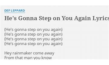 He’s Gonna Step on You Again en Lyrics [Def Leppard]