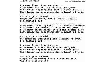 Heart of Gold en Lyrics [Moral Support (CA)]