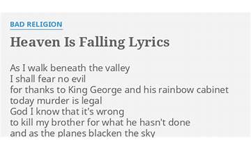 Heaven Is Falling en Lyrics [Bad Religion]