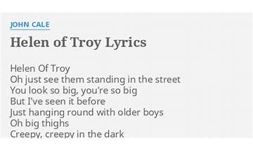 Helen of Troy en Lyrics [Lorde]
