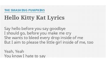 Hello Kitty Kat en Lyrics [The Smashing Pumpkins]