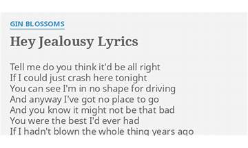 Hey Jealousy en Lyrics [Bowling for Soup]