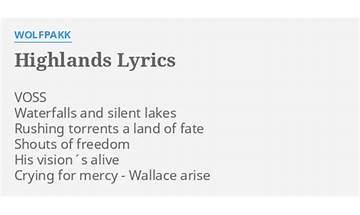 Highlands en Lyrics [Wolfpakk]