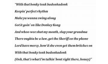 Honky Tonk Badonkadonk en Lyrics [Trace Adkins]