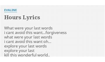 Hours en Lyrics [Evaline]