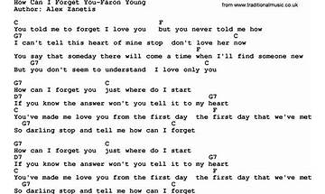 How Can I Forget You en Lyrics [Faron Young]