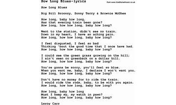 How Long, How Long Blues en Lyrics [Alexis Korner\'s Blues Incorporated]