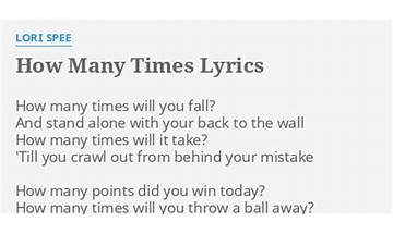 How Many Times en Lyrics [Mack Keane]
