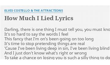 How Much I Lied en Lyrics [Elvis Costello]