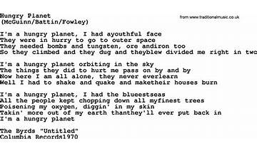 Hungry Planet en Lyrics [The Byrds]