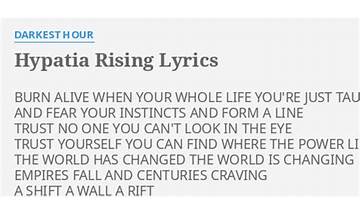 Hypatia Rising en Lyrics [Darkest Hour]