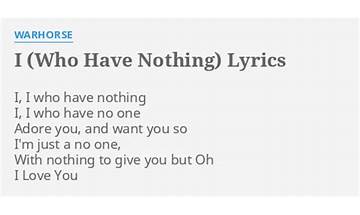 I, WHO HAVE NOTHING en Lyrics [​seeyousoon]