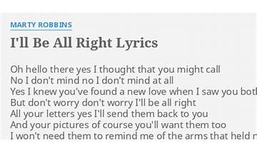I\'ll Be All Right en Lyrics [Rebecca Roubion]