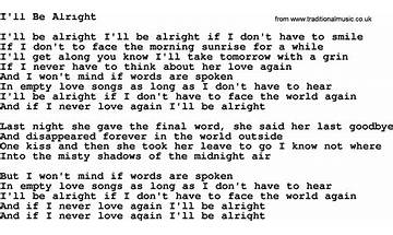 I\'ll Be Alright en Lyrics [Stuck In The Night]