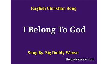 I Belong To God en Lyrics [Big Daddy Weave]