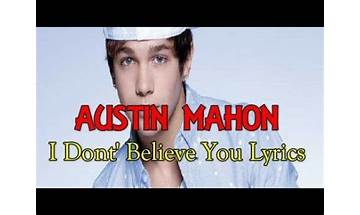 I Don\'t Believe You en Lyrics [Austin Mahone]