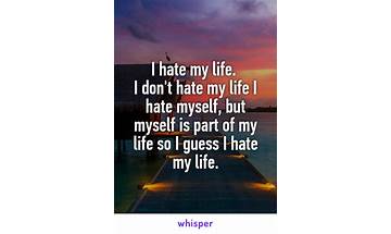I don\'t think hate my life anymore en Lyrics [SinYhateme]