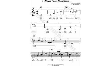 If I Never New Your Name en Lyrics [Neil Diamond]