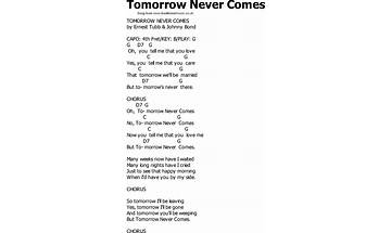 If Tomorrow\'s Coming en Lyrics [AlanMichael]