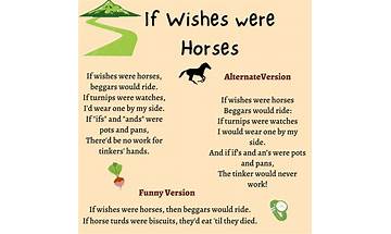 If Wishes Were Horses en Lyrics [Too Many Joes]