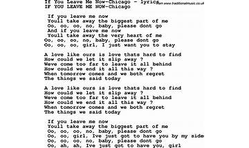 If You Leave Me Now en Lyrics [The Isley Brothers]