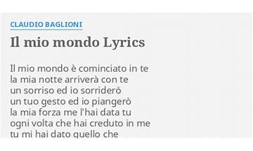 Il Mio Mondo it Lyrics [Masta Rais]