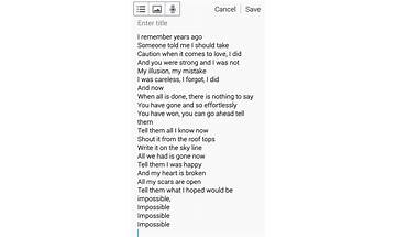 Impossible en Lyrics [Rochelle Jordan]
