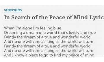 In Search of the Peace of Mind en Lyrics [Michael Schenker Group]