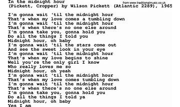 In the Midnight Hour en Lyrics [Wilson Pickett]